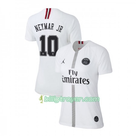 Billige Fotballdrakter Paris Saint-Germain Neymar JR 10 Jodan Hvit Dame Tredjedraktsett 2018/19 Kortermet